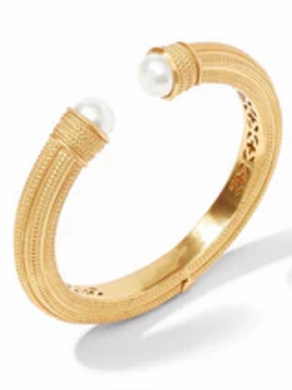 Julie Vos NWT Luxury Spring Summer Rare Authentic Gilded Pearl Cuff/bracelet